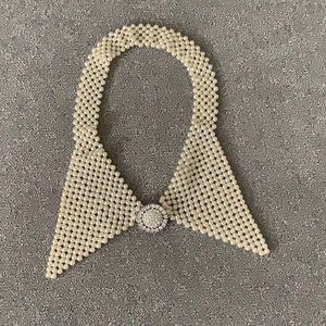 Vintage Pearl Collar Necklace with front clasp
